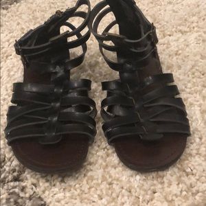 Women’s black gladiator sandals